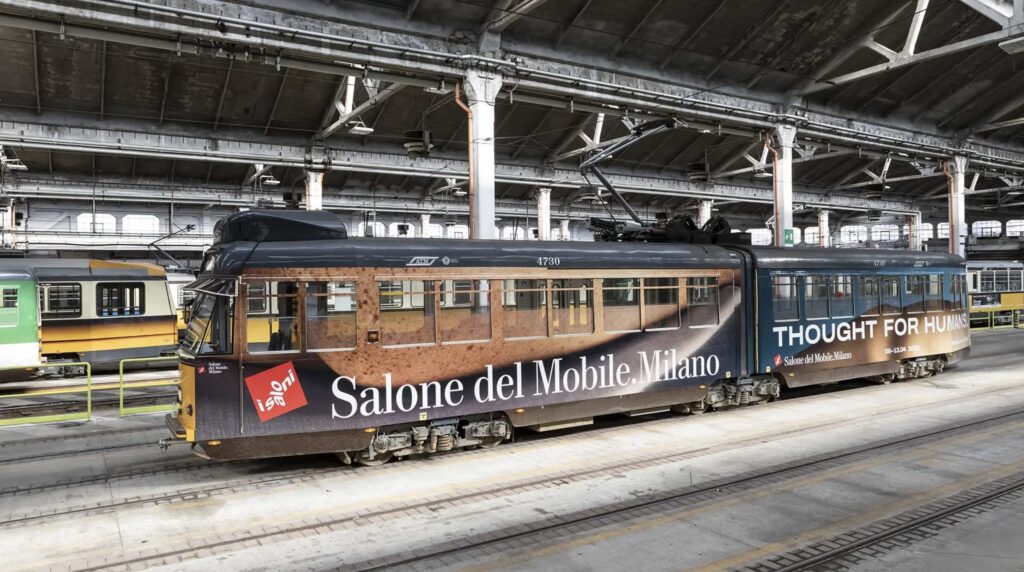 Train featuring Salone del Mobile wrap